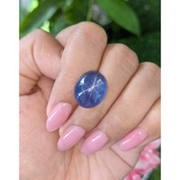 18.08 Ct. Blue Star Sapphire from Ceylon (Sri Lanka) Life Style