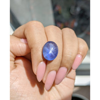 16.00 Ct. Blue Star Sapphire from Ceylon (Sri Lanka) Life Style