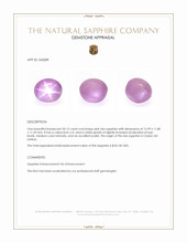20.12 Ct. Pink Star Sapphire from Ceylon (Sri Lanka) Appraisal