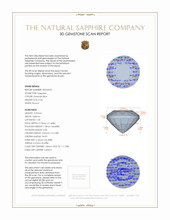 0.32 Ct. Sapphire from Ceylon (Sri Lanka) 3 D Scan Report