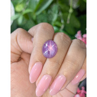 17.52 Ct. Pinkish Purple Star Sapphire from Ceylon (Sri Lanka) Life Style