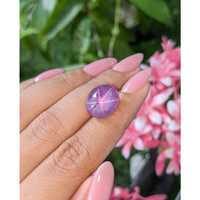 17.52 Ct. Pinkish Purple Star Sapphire from Ceylon (Sri Lanka) Life Style