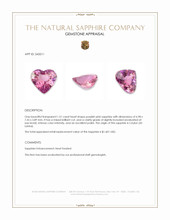 1.51 Ct. Purplish Pink Sapphire from Ceylon (Sri Lanka) Appraisal