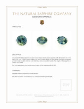 0.32 Ct. Bluish Green Sapphire from Ceylon (Sri Lanka) Appraisal