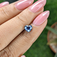 1.14 Ct. Greenish Blue Sapphire from Tanzania Life Style