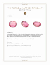 1.12 Ct. Padparadscha Sapphire from Tanzania Appraisal