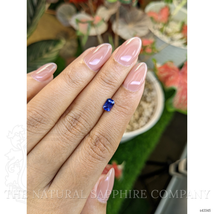 0.77 Ct. Blue Sapphire from Ceylon (Sri Lanka)
