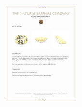 1.69 Ct. Yellow Sapphire from Tanzania Appraisal