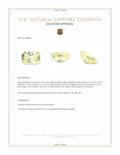 1.58 Ct. Yellow Sapphire from Tanzania Appraisal