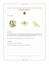 1.04 Ct. Yellow Sapphire from Tanzania Appraisal
