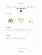 1.28 Ct. Yellow Sapphire from Tanzania Appraisal