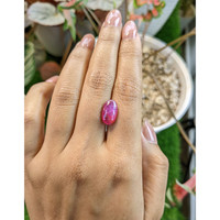 5.26 Ct. Pinkish Purple Cabochon Sapphire from Tanzania Life Style