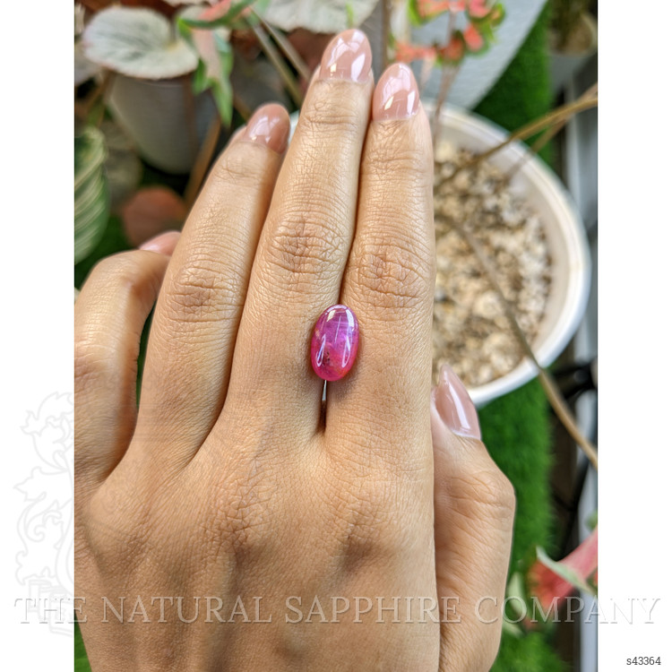 5.26 Ct. Pinkish Purple Cabochon Sapphire from Tanzania
