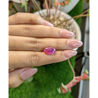 5.26 Ct. Pinkish Purple Cabochon Sapphire from Tanzania Life Style