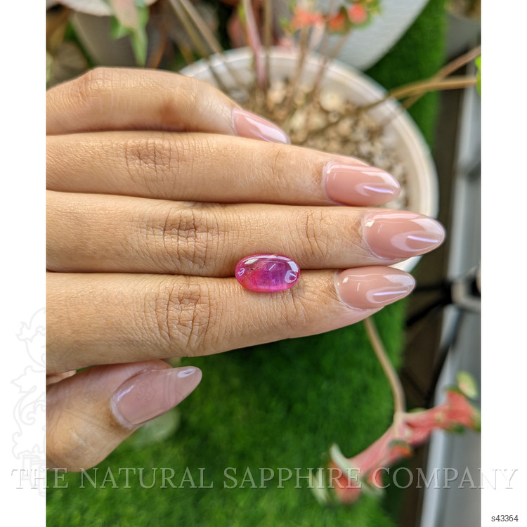 5.26 Ct. Pinkish Purple Cabochon Sapphire from Tanzania