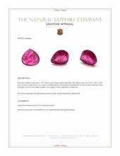 1.29 Ct. Pink Cabochon Sapphire from Tanzania Appraisal