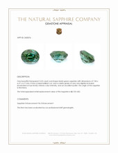 2.03 Ct. Bluish Green Sapphire from Montana Appraisal