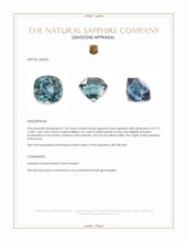 1.50 Ct. Greenish Blue Sapphire from Montana Appraisal