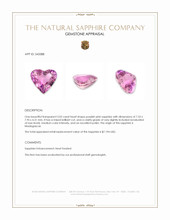 2.02 Ct. Purplish Pink Sapphire from Madagascar Appraisal