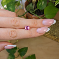 1.56 Ct. Purplish Pink Sapphire from Madagascar Life Style
