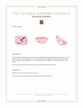 3.52 Ct. Pink Sapphire from Ceylon (Sri Lanka) Appraisal
