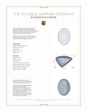 2.02 Ct. Blue Sapphire from Ceylon (Sri Lanka) 3 D Scan Report