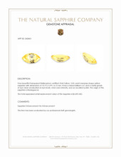 2.05 Ct. Yellow Sapphire from Madagascar Appraisal