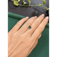 2.05 Ct. Bluish Green Sapphire from Madagascar Life Style