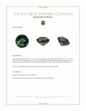 2.11 Ct. Green Sapphire from Madagascar Appraisal