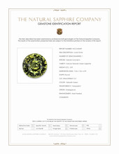 2.09 Ct. Yellowish Green Sapphire from Madagascar Scan Report