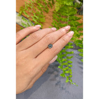 1.51 Ct. Bluish Green Sapphire from Madagascar Life Style