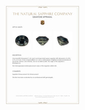 1.60 Ct. Bluish Green Sapphire from Madagascar Appraisal