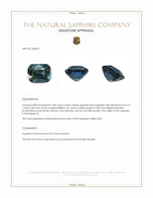 1.08 Ct. Greenish Blue Sapphire from Madagascar Appraisal