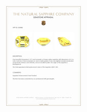 1.07 Ct. Yellow Sapphire from Madagascar Appraisal