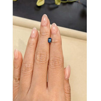 0.79 Ct. Greenish Blue Sapphire from Madagascar Life Style