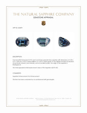 0.90 Ct. Greenish Blue Sapphire from Madagascar Appraisal