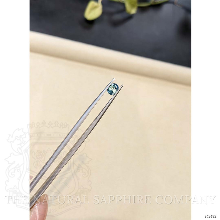 0.78 Ct. Greenish Blue Sapphire from Madagascar