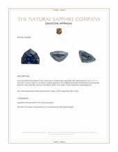 0.54 Ct. Blue Sapphire from Madagascar Appraisal