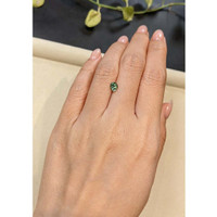 0.82 Ct. Green Sapphire from Madagascar Life Style