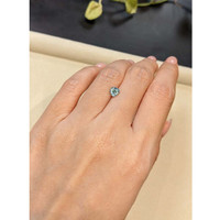 0.97 Ct. Greenish Blue Sapphire from Madagascar Life Style
