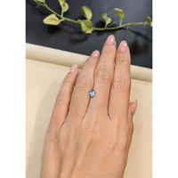 0.88 Ct. Greenish Blue Sapphire from Madagascar Life Style
