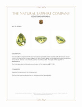 0.99 Ct. Greenish Yellow Sapphire from Madagascar Appraisal