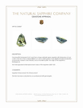 0.69 Ct. Yellowish Green Sapphire from Madagascar Appraisal