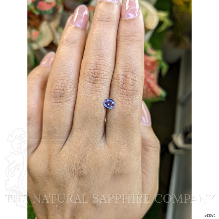 0.59 Ct. Violet Sapphire from Ceylon (Sri Lanka)