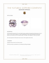 0.47 Ct. Purplish Pink Sapphire from Ceylon (Sri Lanka) Appraisal