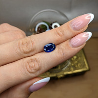 3.20 Ct. Blue Sapphire from Thailand Life Style