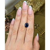 3.56 Ct. Blue Sapphire from Thailand Life Style