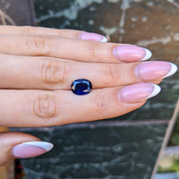 4.14 Ct. Blue Sapphire from Thailand Life Style