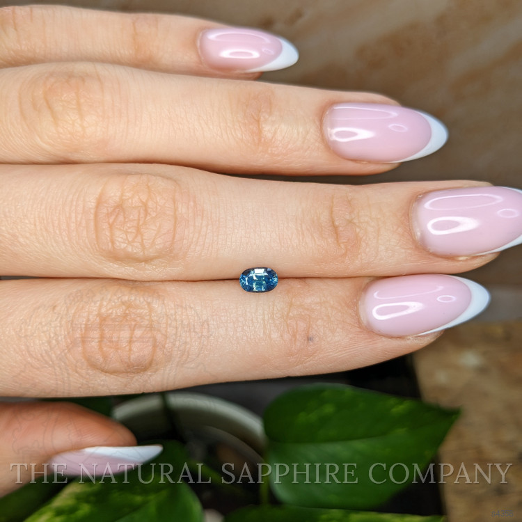 0.62 Ct. Greenish Blue Sapphire from Ceylon (Sri Lanka)