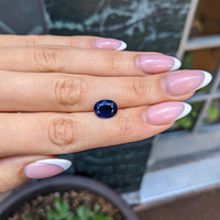 4.34 Ct. Blue Sapphire from Thailand Life Style
